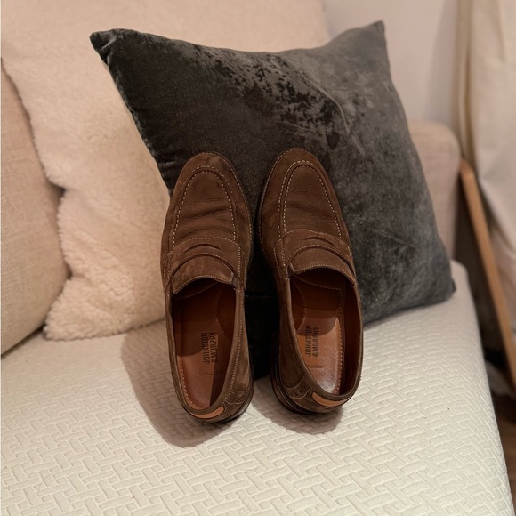 JOHNSTON & MURPHY Brown SUEDE PENNY LOAFER 20-3688 Size 8.5 - Picture 3 of 8